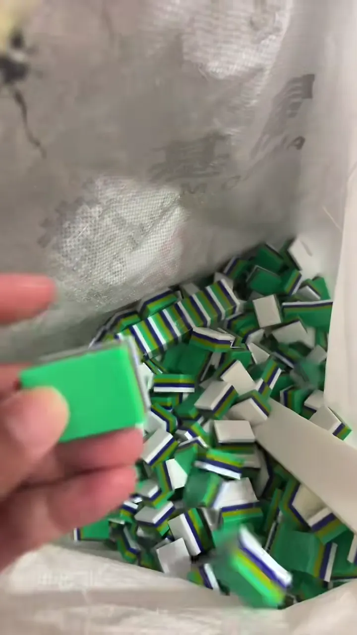Emerald Green 4-Layer Acrylic Mahjong Tile Blanks — Reference 2 material reference