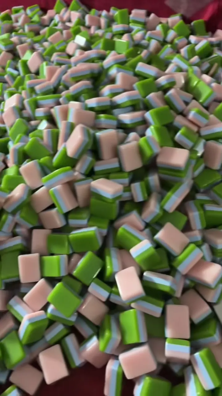 Green 3-Layer Acrylic Mahjong Tile Blanks — Reference 2 material reference