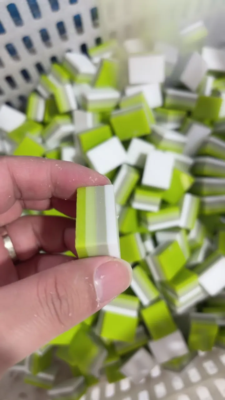 Lime Green 4-Layer Acrylic Mahjong Tile Blanks material reference