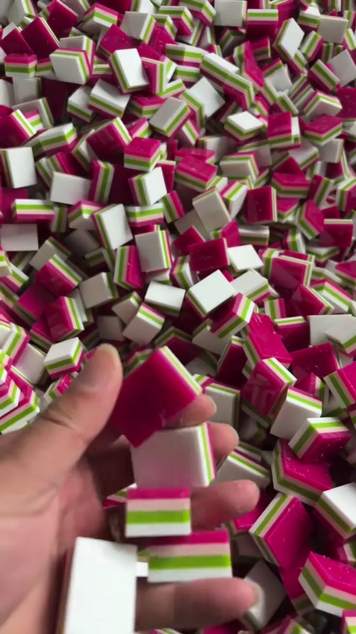 Pink 4-Layer Acrylic Mahjong Tile Blanks material reference
