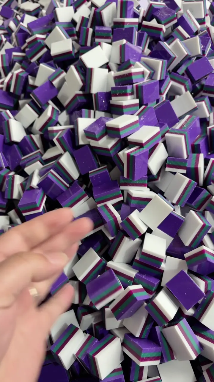 Purple 4-Layer Acrylic Mahjong Tile Blanks material reference