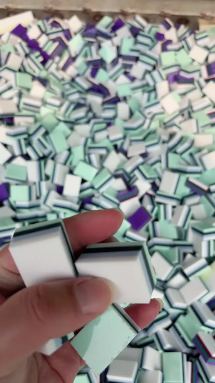Purple and Light Blue 4-Layer Acrylic Mahjong Tile Blanks material reference