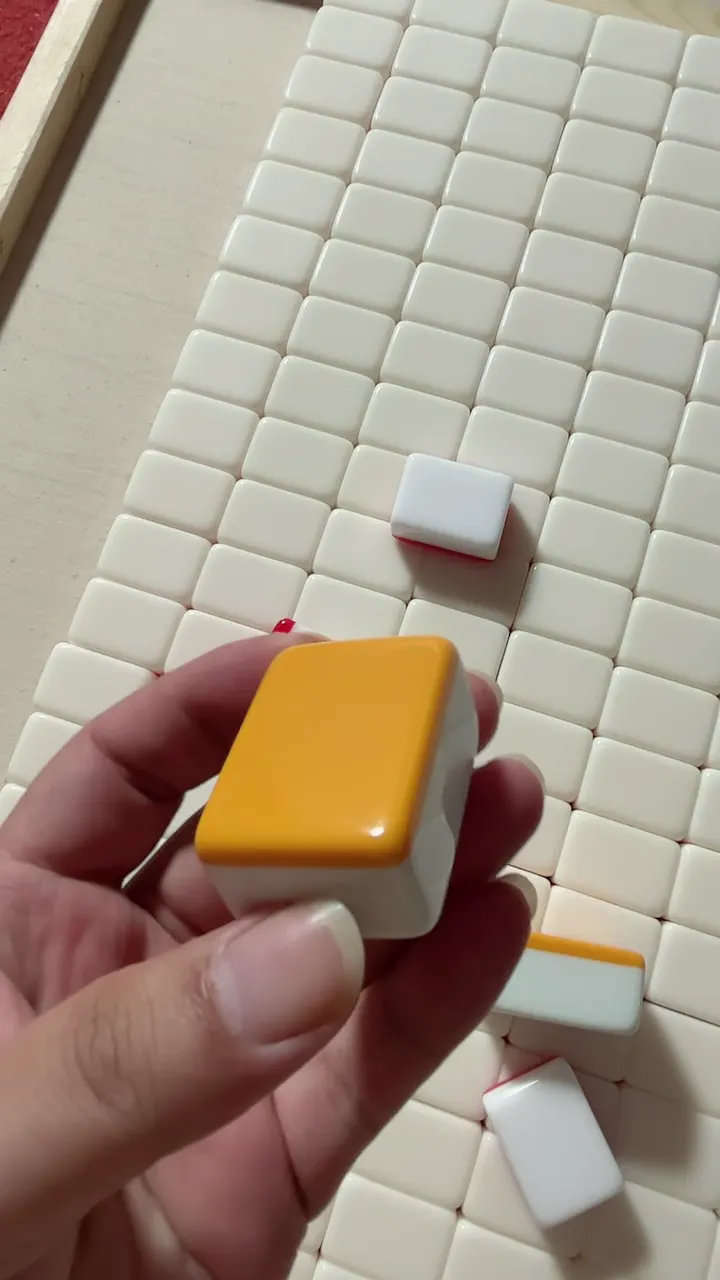 Yellow 2-Layer Melamine Mahjong Tile Blanks material reference